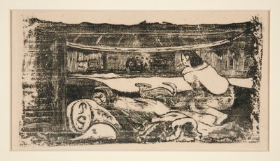 Interior of a Hut by Paul Gauguin