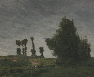 Landscape With Poplars by Paul Gauguin