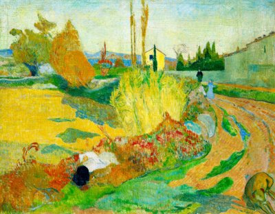 Landscape near Arles (Path by the Roubinele-Roi Canal) by Paul Gauguin