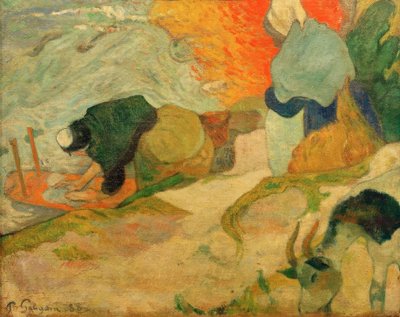 Washerwomen at Arles by Paul Gauguin