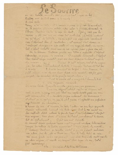 The Smile: Serious Journal, Sept. 19, 1899 by Paul Gauguin