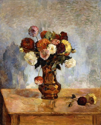 Les Dahlias by Paul Gauguin