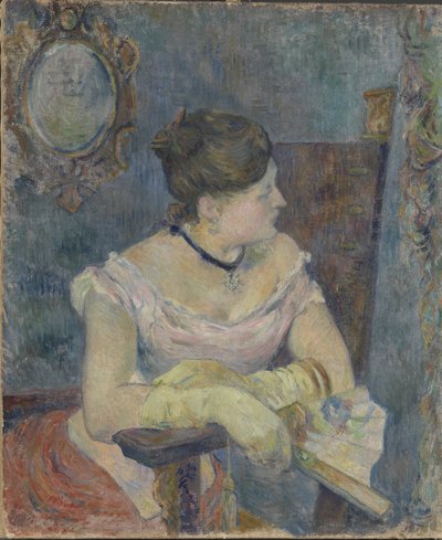 Madame Mette Gauguin in Evening Dress by Paul Gauguin