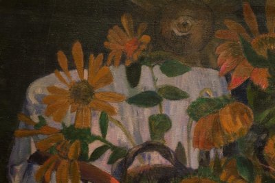 Sunflowers on an Armchair by Paul Gauguin