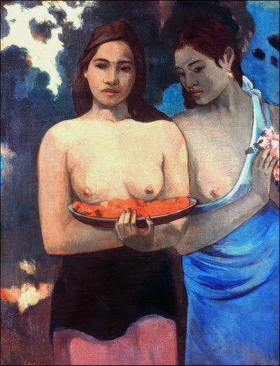 Tahiti: Two Tahitian Women, Paul Gauguin (1899) by Paul Gauguin