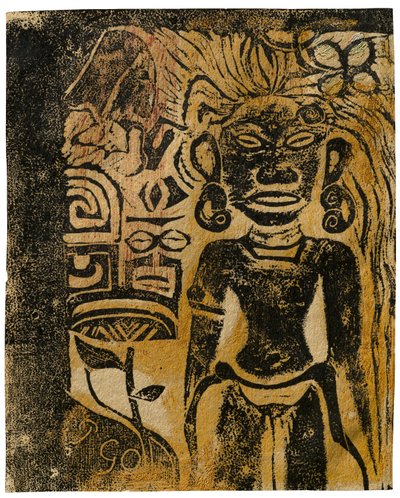 Tahitian Idol, The Goddess Hina by Paul Gauguin