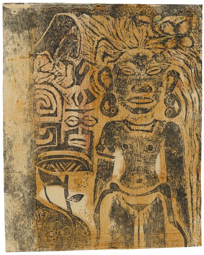 Tahitian Idol, The Goddess Hina, 1894-95 by Paul Gauguin