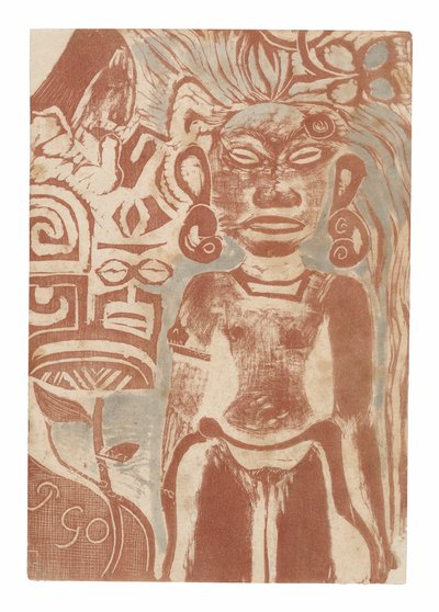 Tahitian Idol—the Goddess Hina by Paul Gauguin