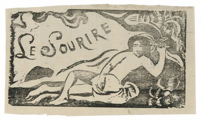 Tahitian Woman, headpiece for Le sourire by Paul Gauguin