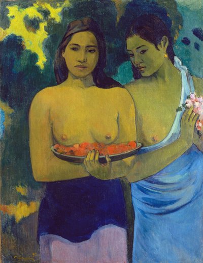 Two Tahitian by Paul Gauguin