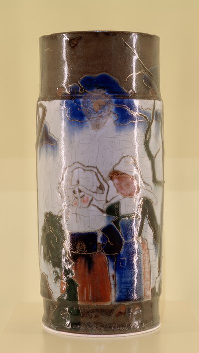 Vase with Breton Scenes by Paul Gauguin