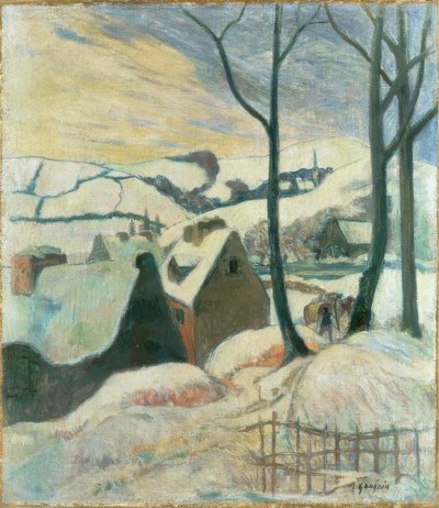 Village Under the Snow by Paul Gauguin