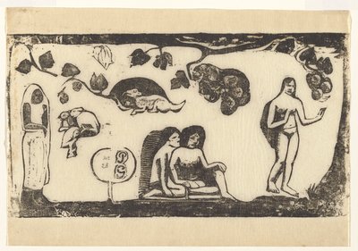 Women, Animals, and Foliage by Paul Gauguin