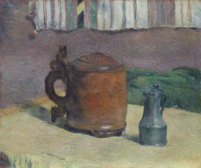 Wood Tankard and Metal Pitcher by Paul Gauguin