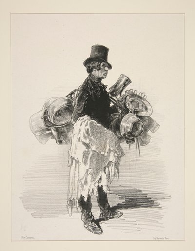 (Pot Seller. English Physiognomy.) by Paul Gavarni
