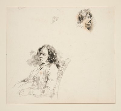Three Sketches on the Same Plate by Paul Gavarni