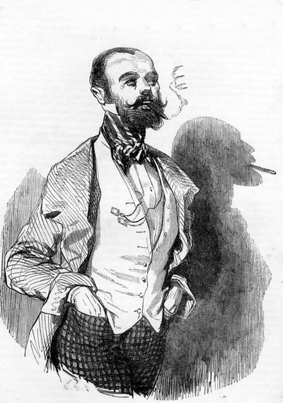 A smoker by Paul Gavarni