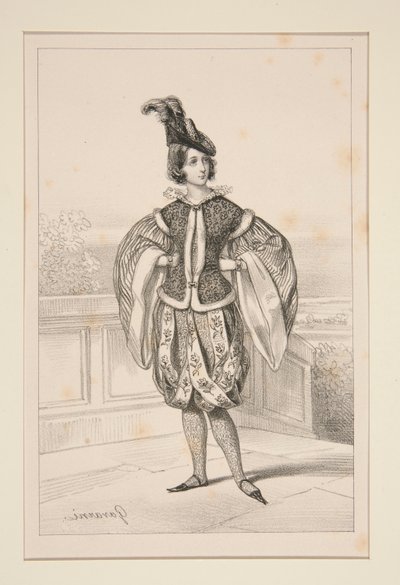 Costume of Mme la Marquise de L. by Paul Gavarni