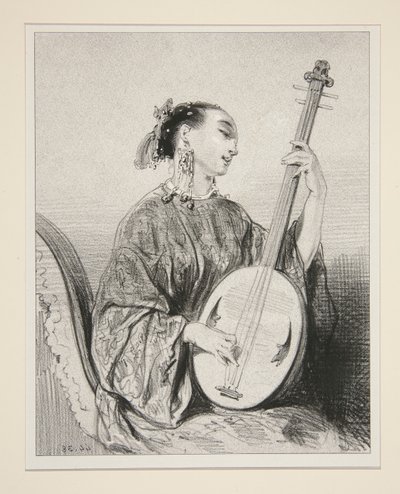 Chinese Singer by Paul Gavarni