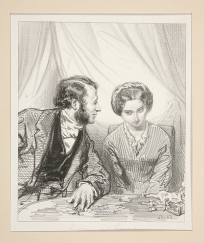 How Badly You Lie, My Dear by Paul Gavarni