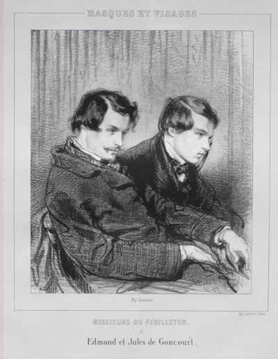 Edmond and Jules de Goncourt by Paul Gavarni