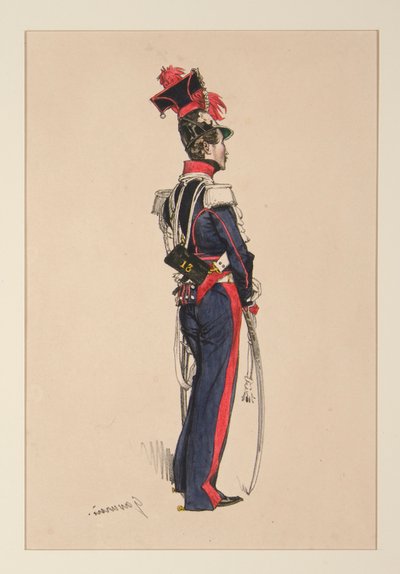 National Guard on Horseback by Paul Gavarni