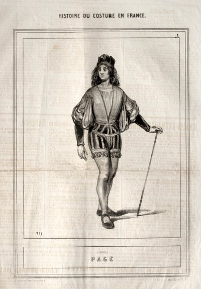 Historique du Costume en France: Page by Paul Gavarni