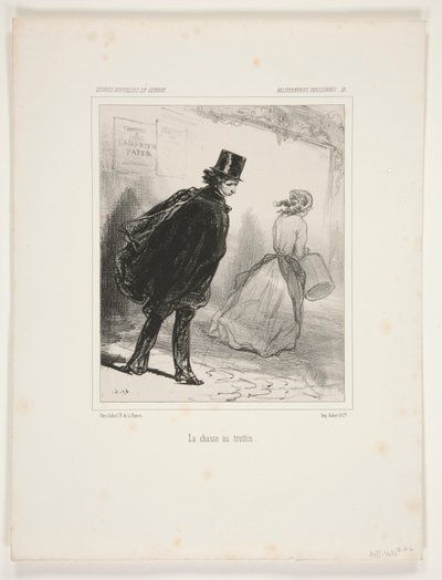 The Chase of the Trottin by Paul Gavarni