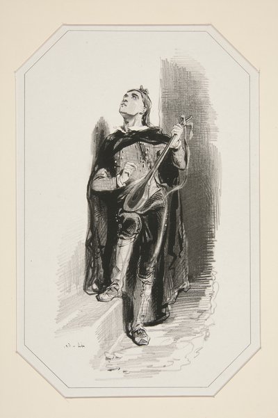 The Serenade by Paul Gavarni