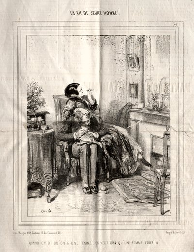 La Vie de Jeune Homme by Paul Gavarni