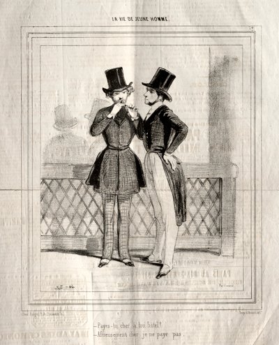 La Vie de Jeune Homme, 1842 by Paul Gavarni