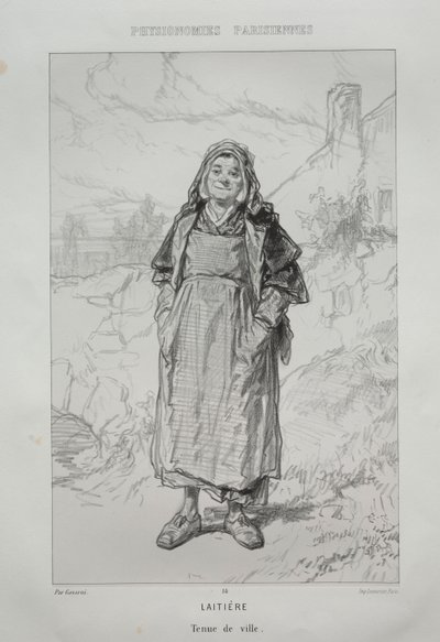 Milkmaid by Paul Gavarni