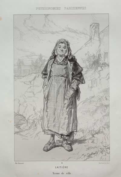 Milkmaid by Paul Gavarni