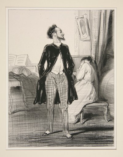 The Singing Husband by Paul Gavarni