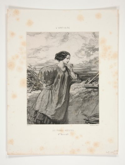 The Women Artists / Miss Marie de N by Paul Gavarni