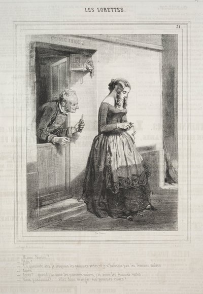 Les Lorettes by Paul Gavarni