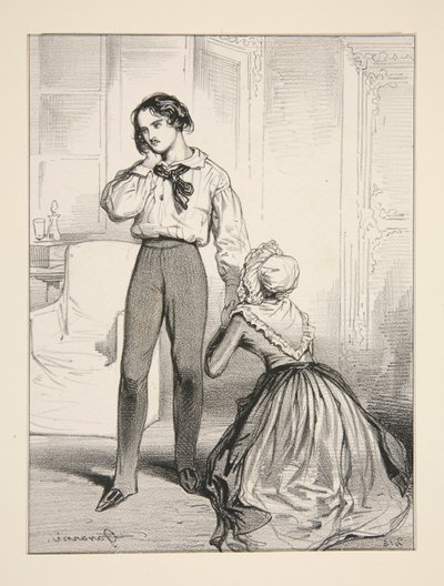 Poor Mother. Act IV / Adolphe Laferriere by Paul Gavarni