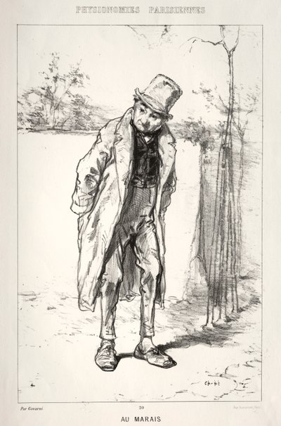 Parisian Physiognomies: At the Marais, 1869 by Paul Gavarni