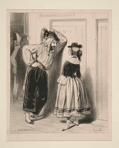 Who? - Me and Zelie, Achille and You by Paul Gavarni