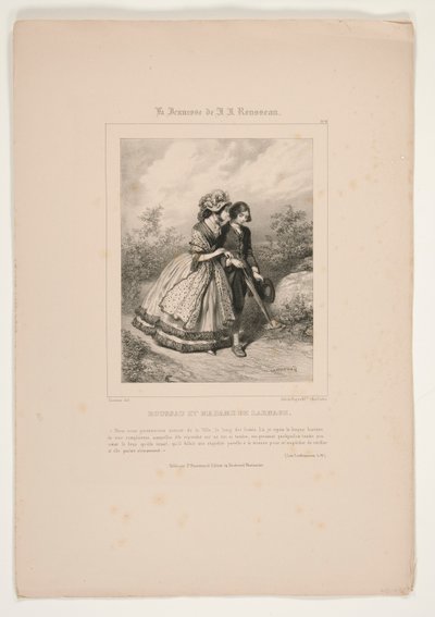 Rousseau and Madame de Larnage by Paul Gavarni