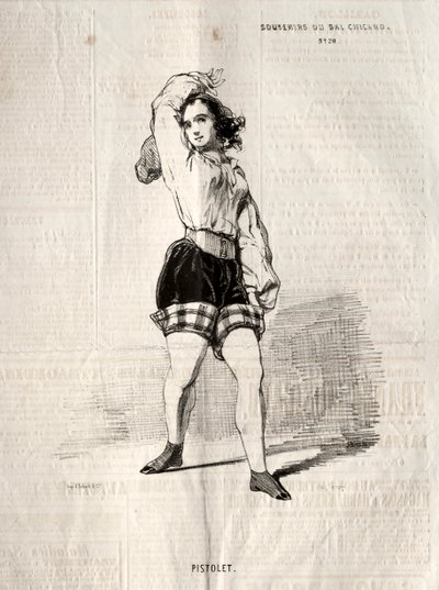 Souvenirs du Bal Chicard: Pistolet by Paul Gavarni