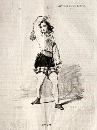 Souvenirs du Bal Chicard: Pistolet by Paul Gavarni