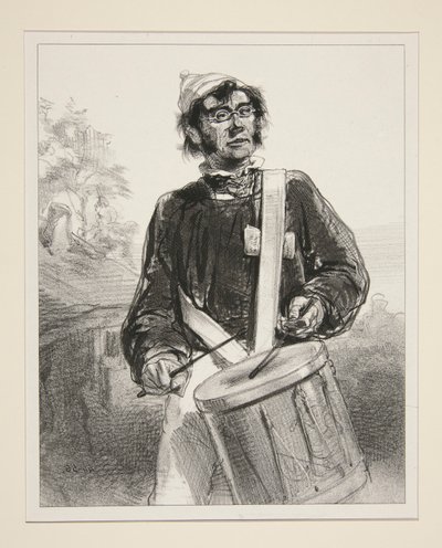 Village Drummer by Paul Gavarni