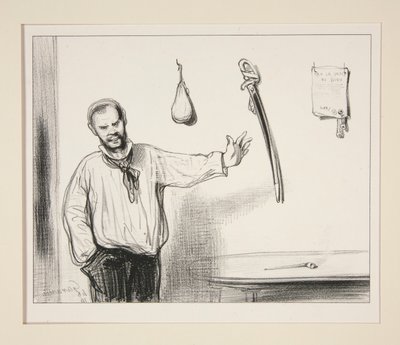 A Parchment, A Sword, A Joke by Paul Gavarni