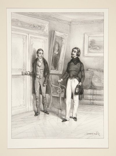 A False Step. Page 335. by Paul Gavarni