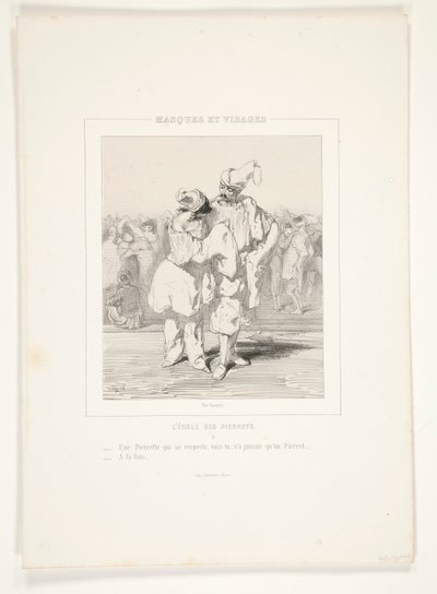 A Respectable Pierrette, You See by Paul Gavarni