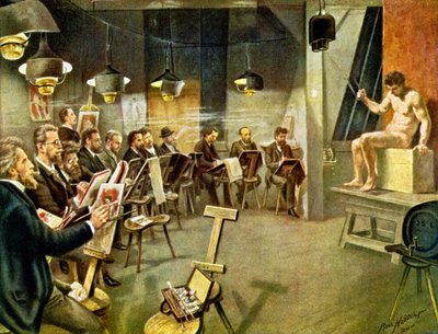 Art Students, c.1930 by Paul Heydel