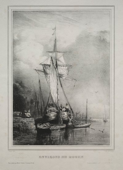 Six Marines: Environs of Rouen, France, 1832 by Paul Huet