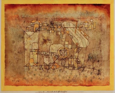 Arrival of the Airship by Paul Klee