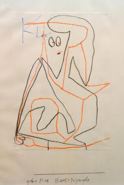 Bearded Nymph by Paul Klee